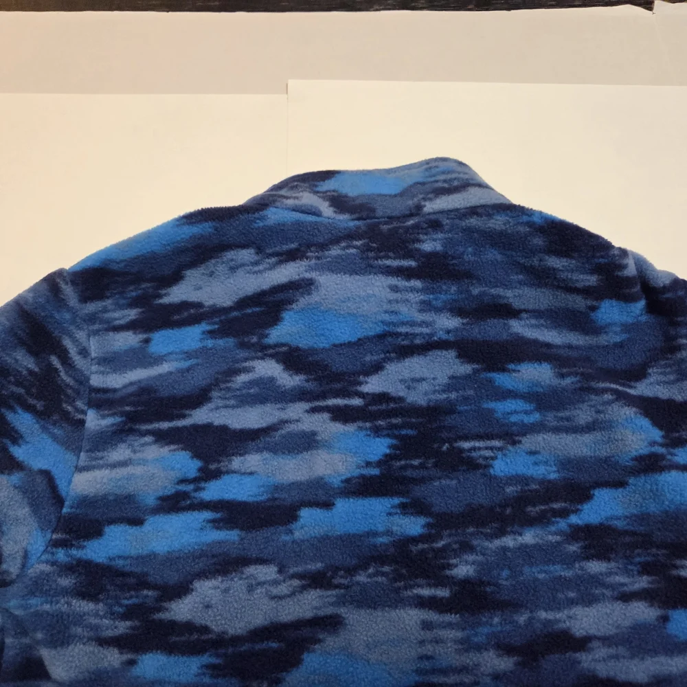 Eddie Bauer Kids Blue Patterned Fleece Jacket EUC Size M 10/12